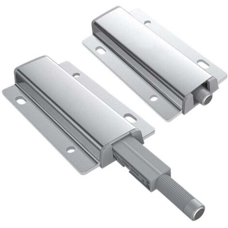 2 Stück Push-to-Open-Magnetschublade Push-Pull-Türöffnerdämpfer für Schrankschließsystem Schublade-Aluminium