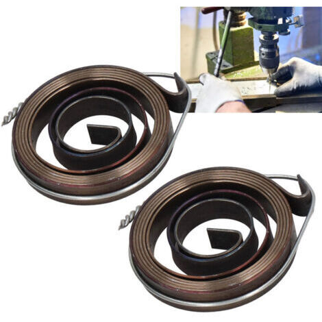 2 Stück Rücklaufspule für Sockelbohrmaschine, Spezialspule für Stiftvorschub, 680 mm Spule, 35 × 6 × 0,7 mm