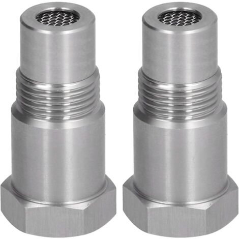 2 Stück Sauerstoffsensor-Adapter, Sauerstoffsensor-Adapter, Hilfsmotor-Schweißsockel mit Filter, Autoteile, M18 x 1,5