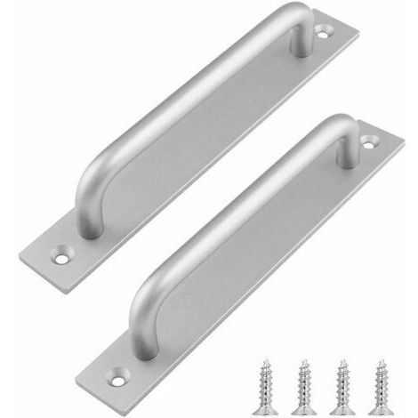 2 Stück Schiebetürgriff Silber 192mm Griffe für Möbel Schränke