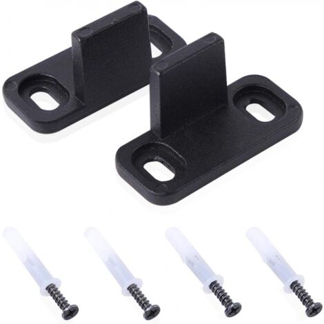 2 Stück Schiebetürverkleidung, Scheunentor-Bodenschienen, verstellbare Bodenschienen-Hardware ohne Schlitz