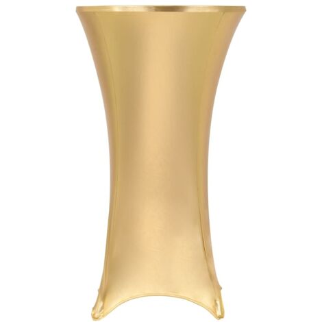 2 Stück Stretch-Tischdecken Golden 70 cm