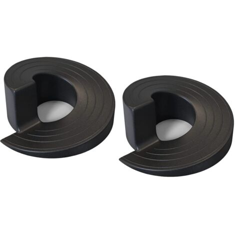 2 Stück Türstopper, schwarze Sicherheitstürstopper für Türböden auf Beton-, Fliesen-, Teppich-, Linoleum- und Holzböden