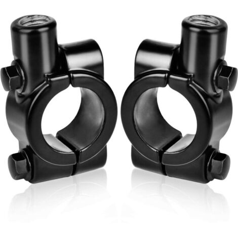 2 Stück Universal-Lenkerhalterungen für Motorradlenker – 22 mm – Schwarz