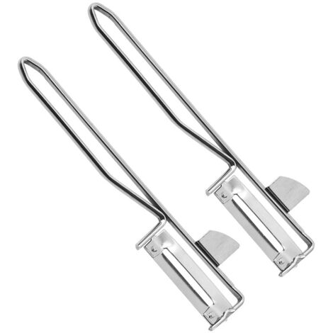 2 Stück Universal-Sparschäler/Pendelschäler mit Stift, Stahlklinge, beschichtetem Stahl