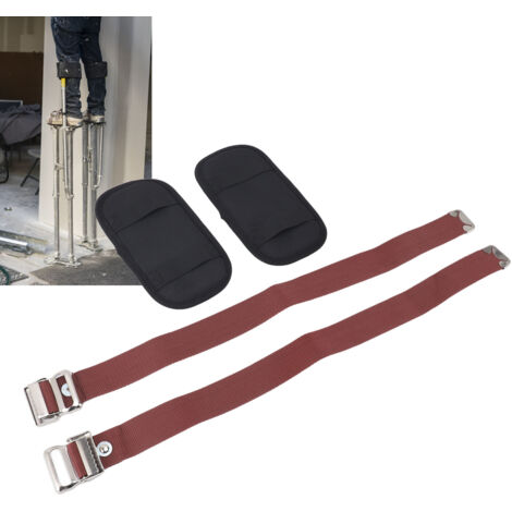 2 Stück verstellbare und bequeme Gurte und Schutzpolster für Malerstelzen, aus weichem Nylon, für Arbeit und Shows.