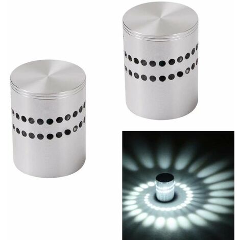 2 Stück Wandleuchte Indoor LED Wandleuchte 3W Kreative Spirale Lochwandleuchte Wohnkultur Wandleuchte ， 3 W, Weißes Licht ， 2 Stück