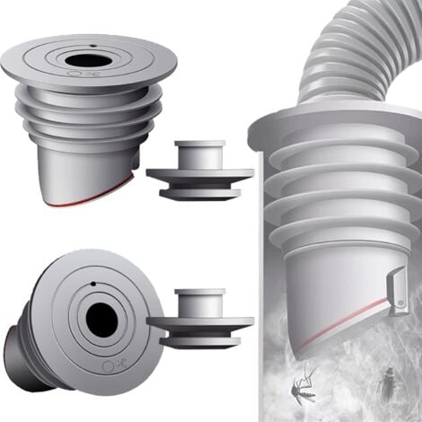 CCYKXA 2 Stück Waschmaschinen-Schlauchdichtung, grau, geruchshemmender Stopfen, Waschmaschinen-Ablauf-Dichtungsstopfen, 45–50 mm