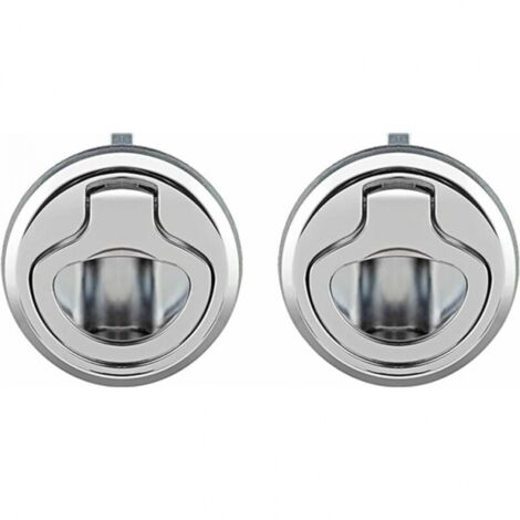 2 Stück Zinklegierung Flush Luke Latch, Flush Door Pull Hatch Slam Latch Lock für Boot RV, Silber