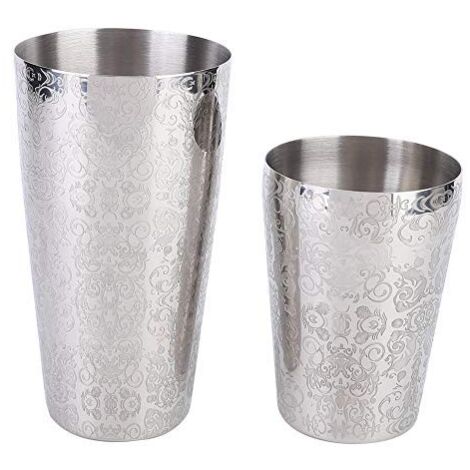 2 Stücke Cocktail Shaker Bar Set Boston Martini Trinken Edelstahl Solide Professionelle Barkeeper Silber Werkzeug DIY Zubehör für Küche