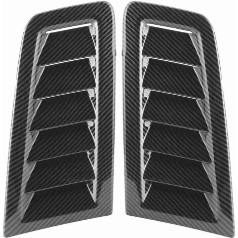 2 Stücke Universal Motorhaube Entlüftungsöffnungen Motorhaube Auto Außenteile für Focus RS MK2 StyleCarbonfaserfarbe