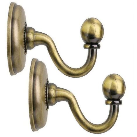 2 stücke Vintage Legierung Wildleder Vorhang Schnalle Schnalle Haken Hut Halter Wand Haken FLITI