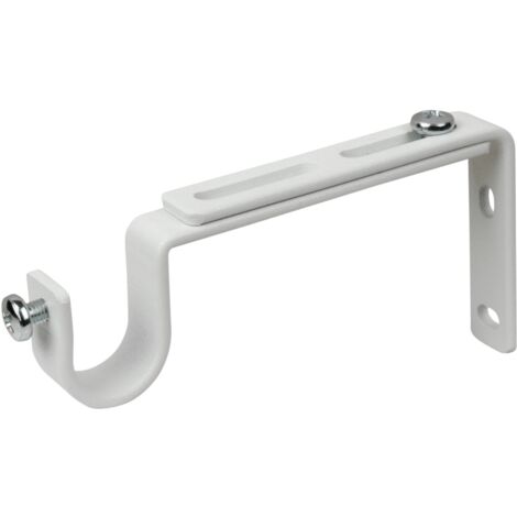 2 supporti 11-15 cm bianchi piattina per tubo tenda diametro 20 mm