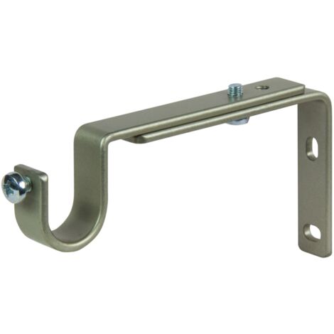 2 supporti 11-15 cm nichel piattina per tubo tenda diametro 20 mm