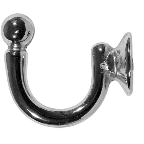 2 supporti cromo monoblocco fisso aperto per tubo tende