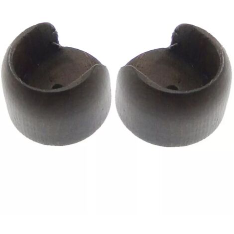2 supporti parete/parete per bastone ø28mm - colore noce.