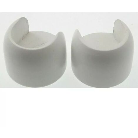 2 supporti parete/parete per bastone ø28mm  laccato bianco.