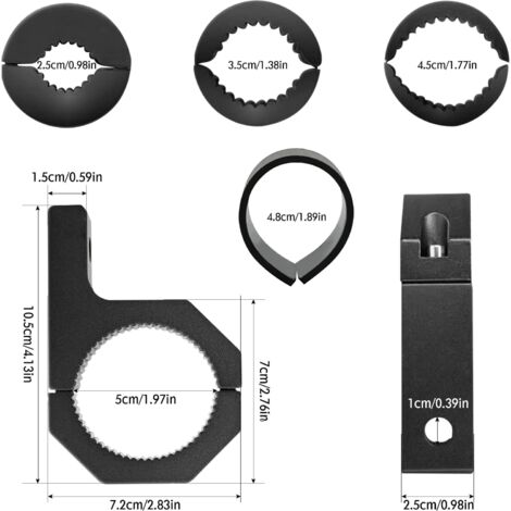 2 supporti per luci da lavoro da 25-50 mm, 1,5"/2", supporto universale con morsetto per motociclette, 4x4, ATV, UTV, camion, barche, portapacchi