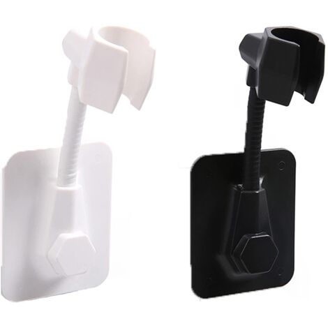 2 supports de douche sans perçage, support mural à ventouse, support pour pommeau de douche à main.