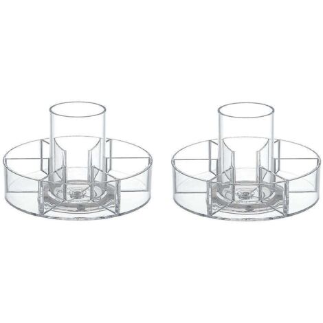 2 supports de rangement cosmétiques, étagère tournante pour épices et maquillage, plateau rotatif multifonctionnel pour bijoux