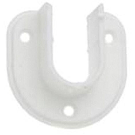 2 Supports Entre-Murs Plastique - Blanc - Diamètre 16