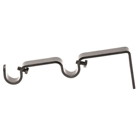 2 Supports Mur Doubles - Blanc Laqué - 7CM/14CM - Diamètre 16