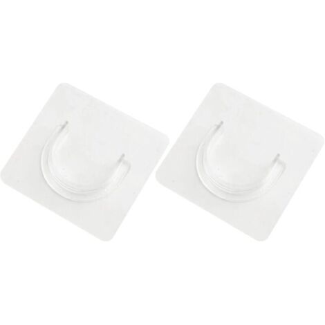 2 Supports pour Rideaux sans Percage, Fixation Adhésive Murale Transparente, Porte-Rideau de Douche et Salon