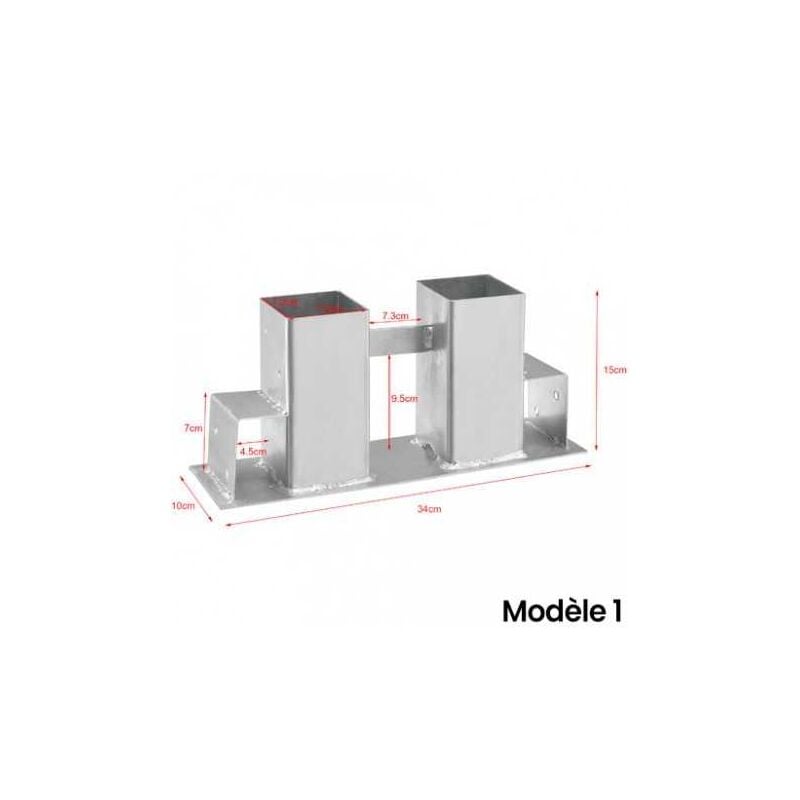 2 Supports Serre Bûche pour Empiler du Bois de Chauffage en Acier