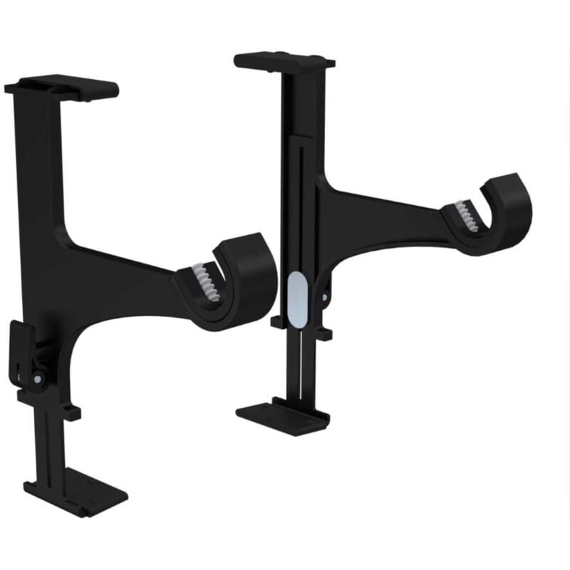 Supports tringle à rideau sans perçage coffret volet roulant Coloris - Noir