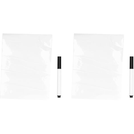 2 Tableaux Blancs Adhésifs en PVC Autocollants pour Bureau, École ou Maison - 30x40 cm