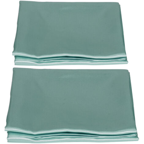 2 taies d'oreiller satin 75x150 cm avec fermeture envelope - housses de coussin douces et élégantes pour literie