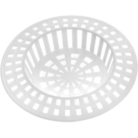 2 Tamis/Passoires d'Evier/Filtres, 7 cm, Rond, Plastique, Blanc, pour Douche, Baignoire et Cuisine.