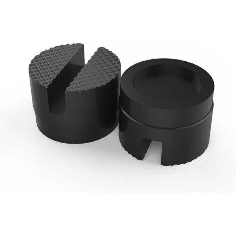 2 tampones de caucho para cric hidráulico, 49×38 mm, con marco fente, adaptadores universales para protección de coche/SUV, 1 juego