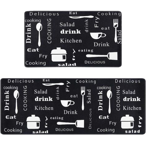 2 tapis de cuisine 40×60cm+40×120cm
