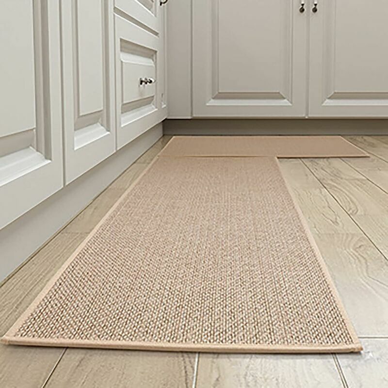 2 tapis de cuisine lavable antidérapant, tapis de jute, tapis de cuisine avant Evier, tapis de lin, tapis de cuisine antidérapant evier tapis de