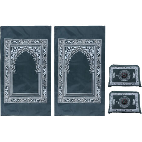 2 Tapis de Prière Portables Imperméables Anti-Vent Haute Durabilité pour Voyage