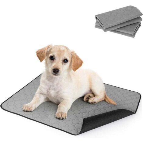 2 tapis d'éducation pour chiens réutilisables, lavable, imperméable, antidérapant, m 70x50cm
