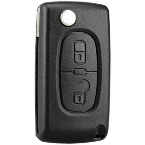 (2 Tasten, CE0536) 2 Tasten Schlüsselgehäuse kompatibel CE0536 Klappschlüssel für Peugeot 307 308 Citroen C4 C5