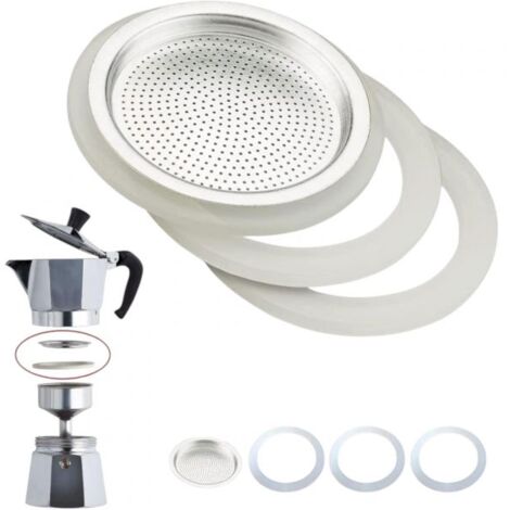 2 Tazze Guarnizione e Filtro Caffettiera Universale per Moka  (2 tazze) 53325