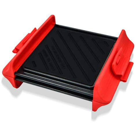 2-teilige antihaftbeschichtete Schnellkochplatten für Grill und Mikrowelle