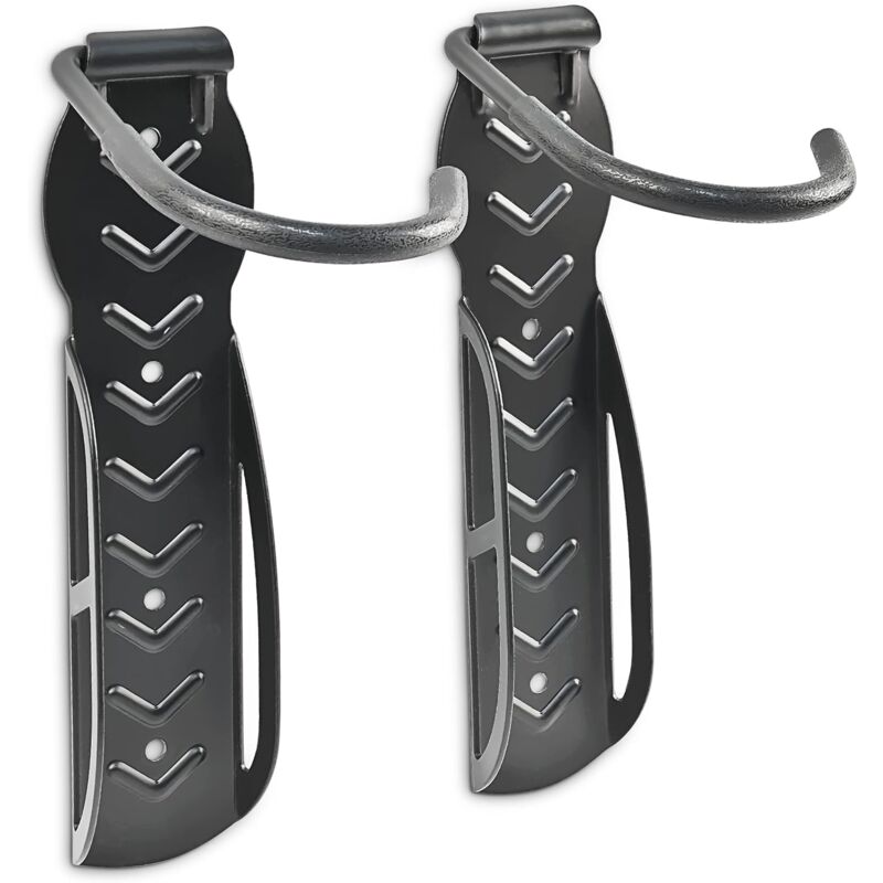 Image of Jalleria - 2-teilige Fahrrad-Wandhalterung, schwarz, 12x26,5x10 cm