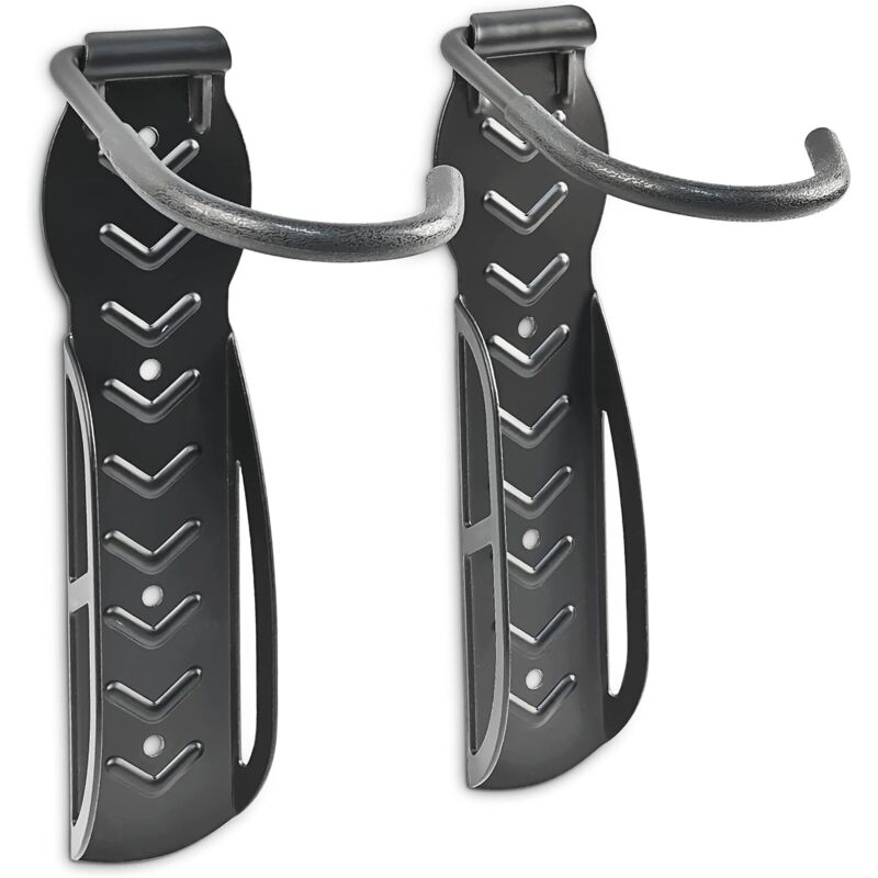 Image of Jalleria - 2-teilige Fahrrad-Wandhalterung, schwarz, 12x26,5x10 cm