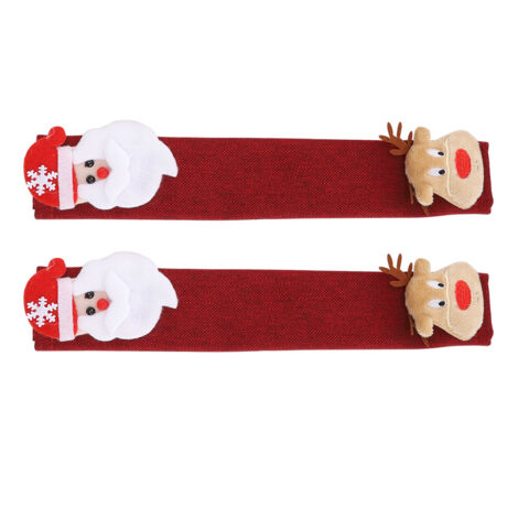 2-teilige Griffabdeckungen für Mikrowelle und Kühlschrank, Weihnachtsdekoration, Schutzhandschuhe
