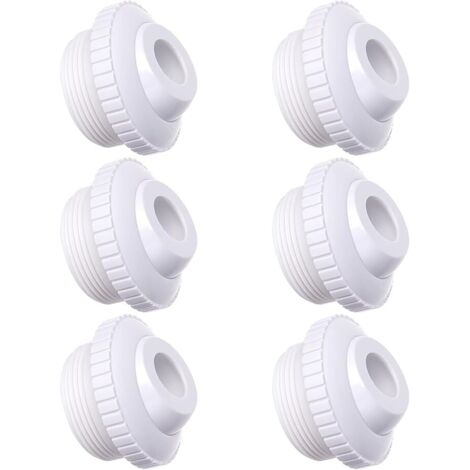 2-teilige Pool Jet Düsen, 3/4" Directional Flow Eyeball Inlet Jet, Pool Return Jet Ersatzteile Fittings Spa mit 1-1/2 Zoll MIP Gewinde Pool Zubehör für Reinigung (6Pc 3/4")