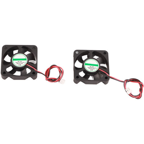2-teiliger 5010 Lüfter für DIY-3D-Drucker, 12 V, 2-polig, 4000–6500 U/min, 30 dB, Luftdurchsatz 8–14 CFM
