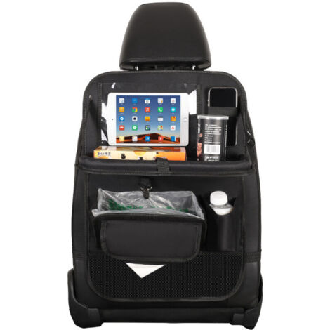 2-teiliger Auto-Organizer mit Ablage für Tablet, Rücksitz, Kindersitzschutz mit Papierhandtuchhalter und mehreren multifunktionalen Taschen