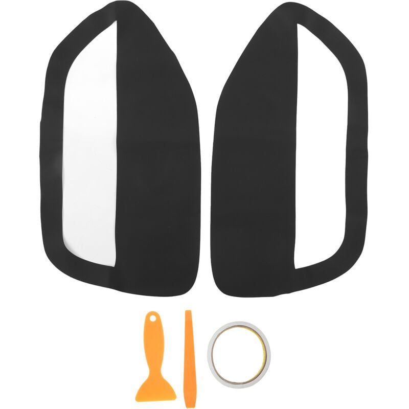 Image of 2-teiliger Auto-Türverkleidungseinsatz links rechts aus Mikrofaser-Leder (Schwarz).