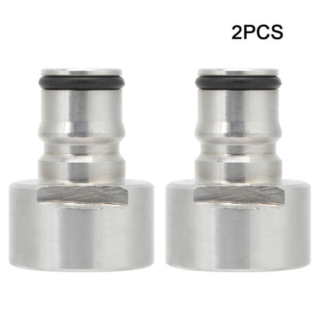 2-teiliger Ball Quick Connect Keg-Adapter, Edelstahl-Schnellverschluss-Umrüstsatz für Heimbrauerei G5/8