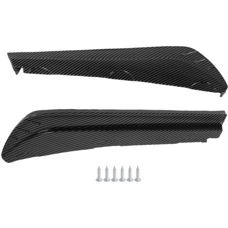 2-teiliger Diffusor-Spoiler + Universal + ABS + 40 cm + Carbonfaser-Optik - Entenschnabel-Splitter-Schutzpaar - Für Heckstoßstange & Kollisionsschutz - Hand