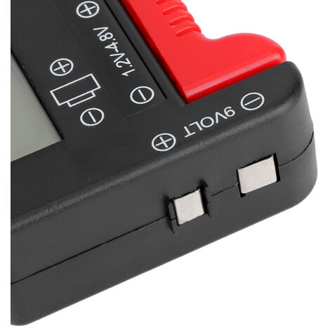 2-teiliger digitaler Batterietester mit Digitalanzeige – wasserdichtes ABS-Kunststoffgehäuse – Spannungsprüfung für 1,5-V-/9-V-Knopfzellen – kompakte Größe: 11 x 6 x 2,5 cm